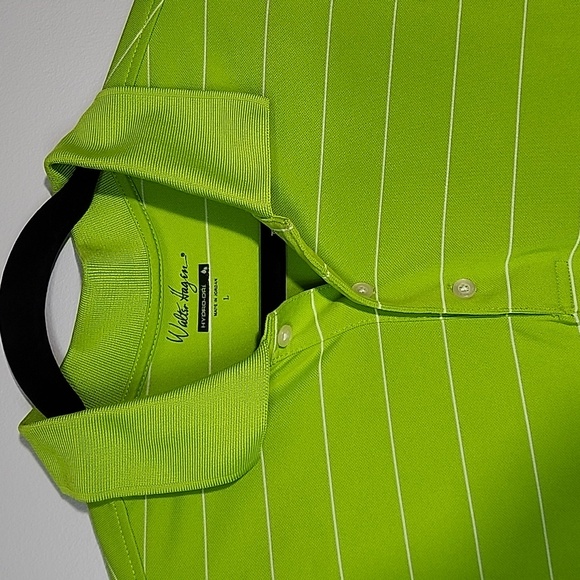Walter Hagen Mens Neon green Polo Golf Shirt Hydro Dri Large - Picture 3 of 5